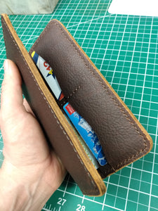 Oil tanned long wallet